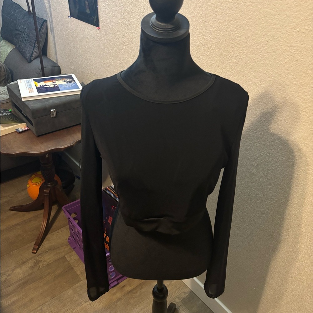 Fashion Nova Black Long Sleeve Bodysuit